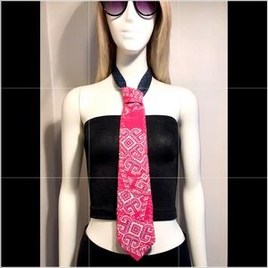 Bandanna Re - Purposed Tie Pink